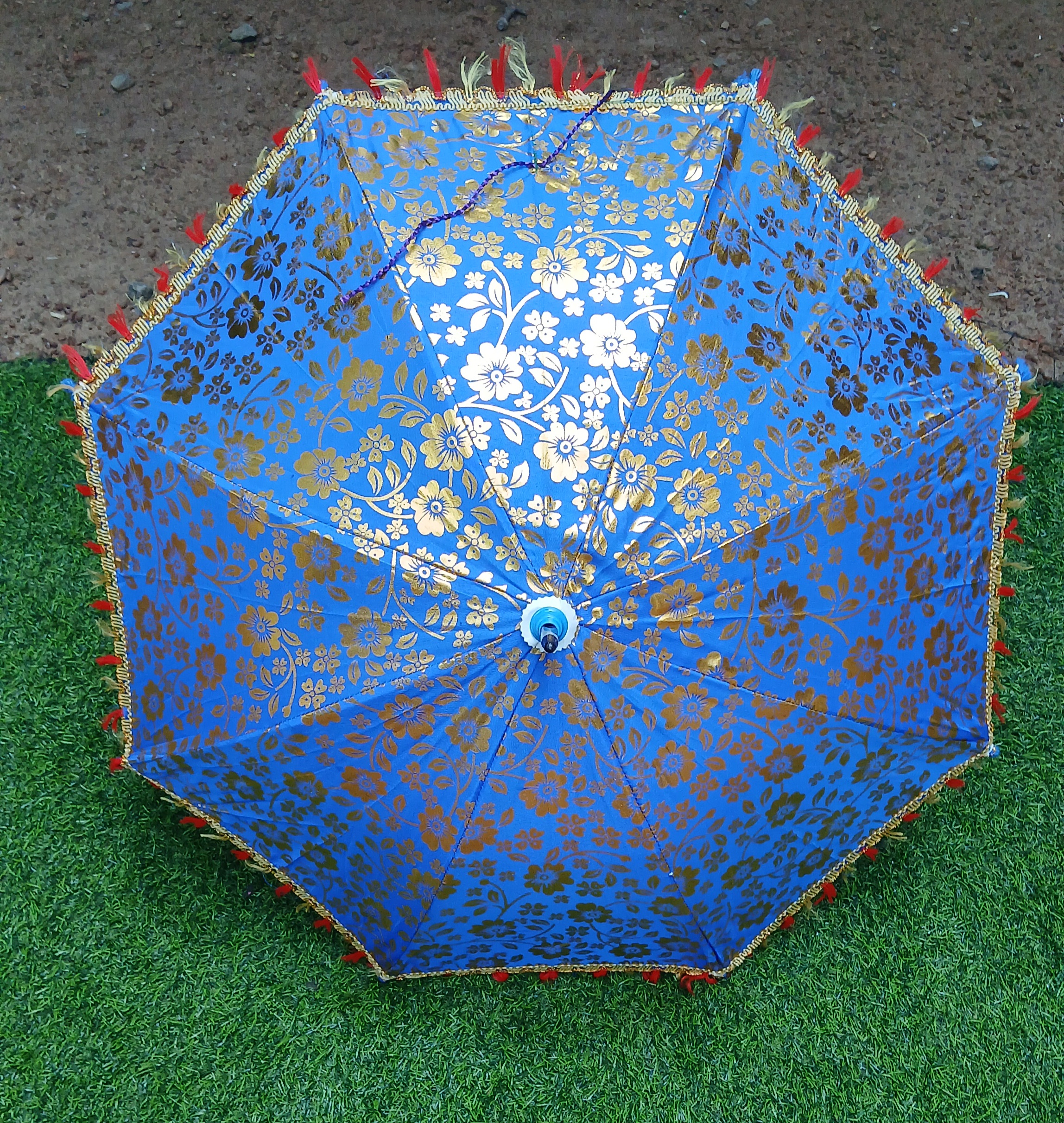 Mehendi Umbrella Blue