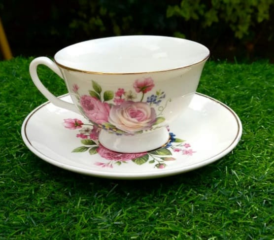 TEA CUP & Saucer PINK ROSE