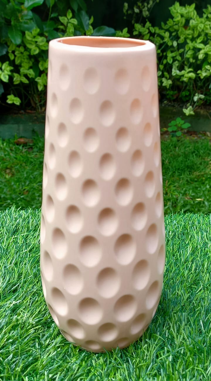 Plastic Peach vase Only