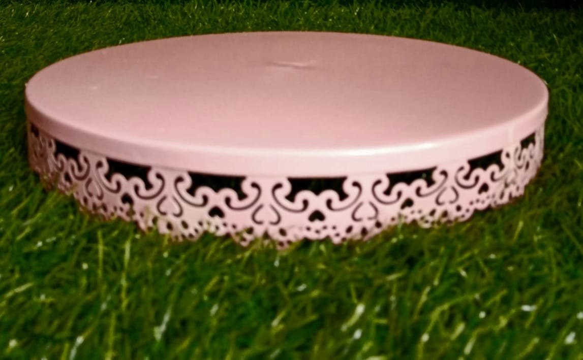 Lace coloured M PINK TOP ONLY cake stand