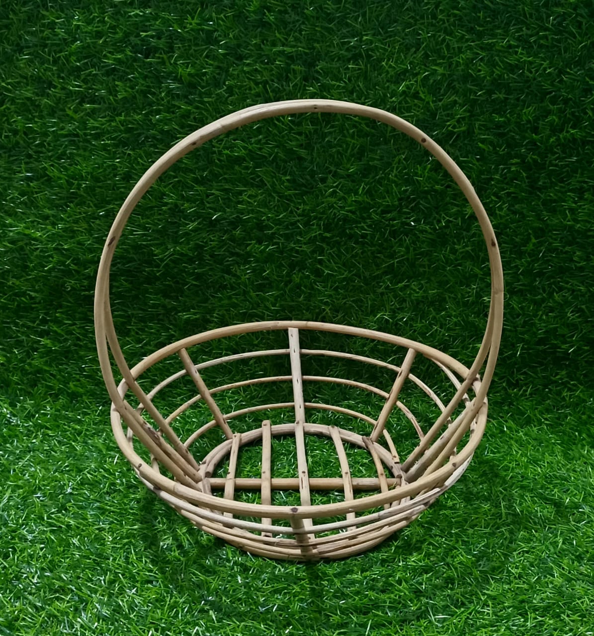 Rattan oval basket with hadle