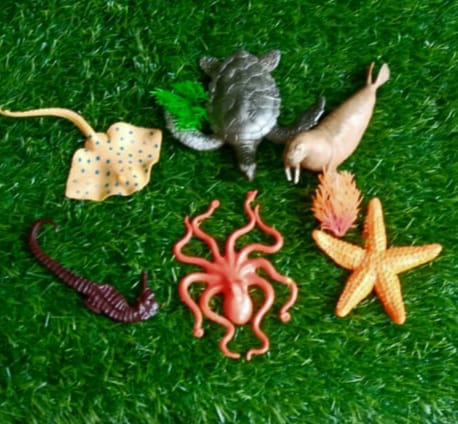 Mini sea creatures coloured( 8 peace in one bag)