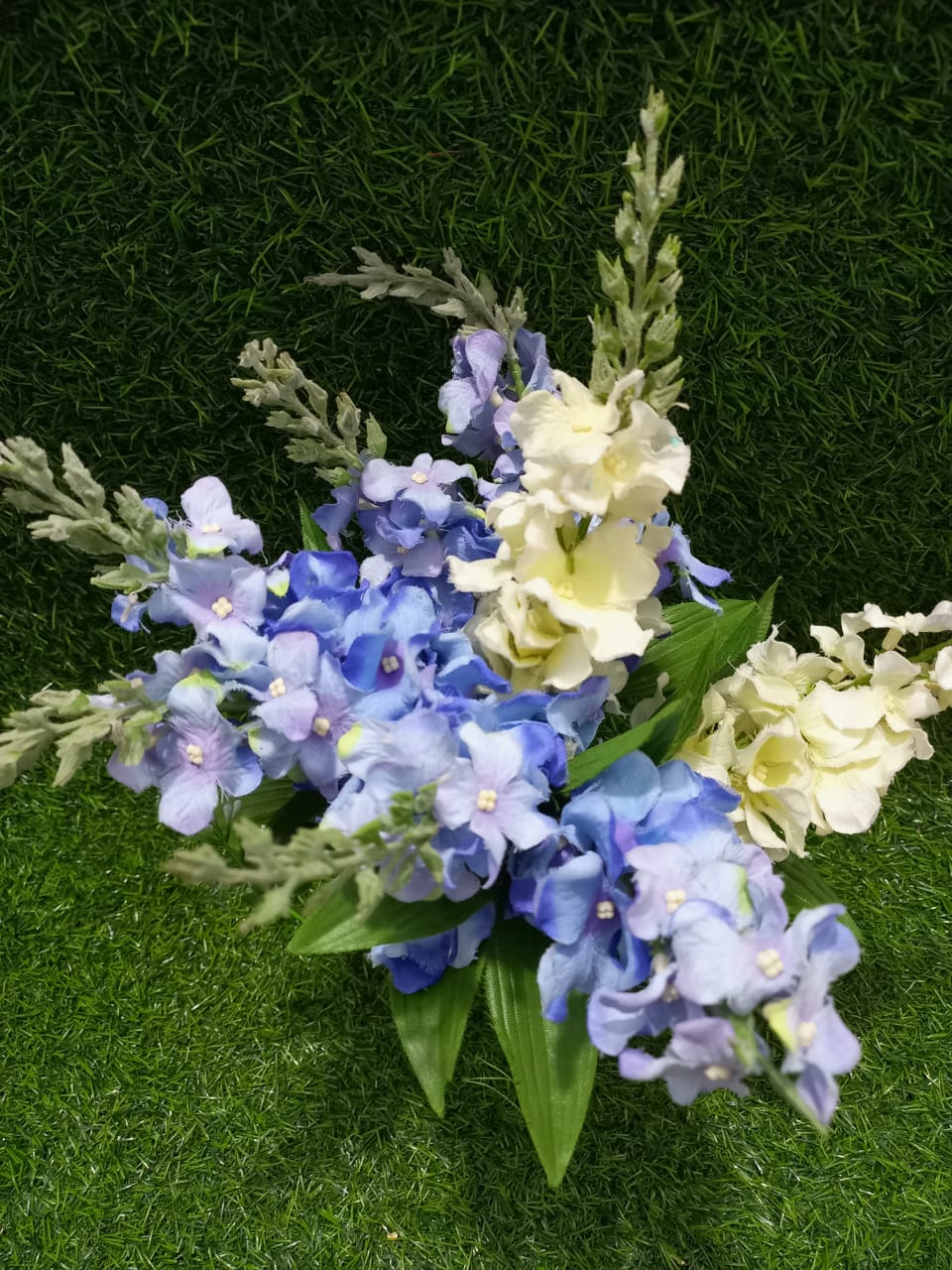Blue white long  flowers