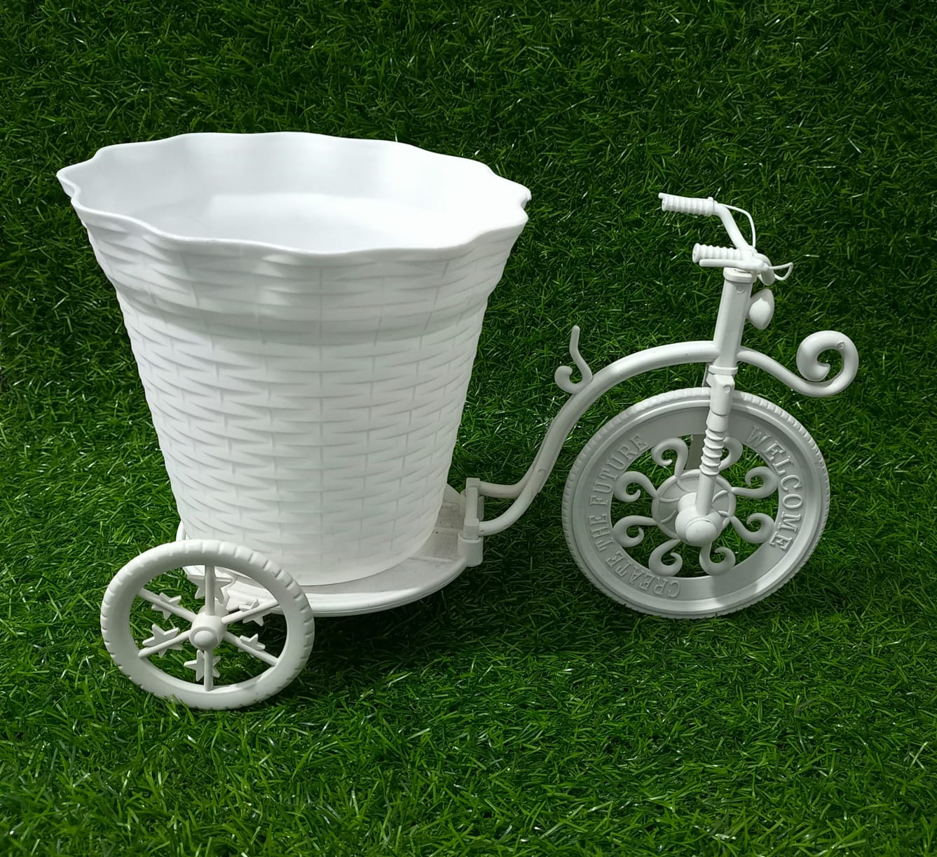 White Bicycle only (vase)