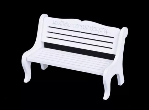 mini couch wooden white