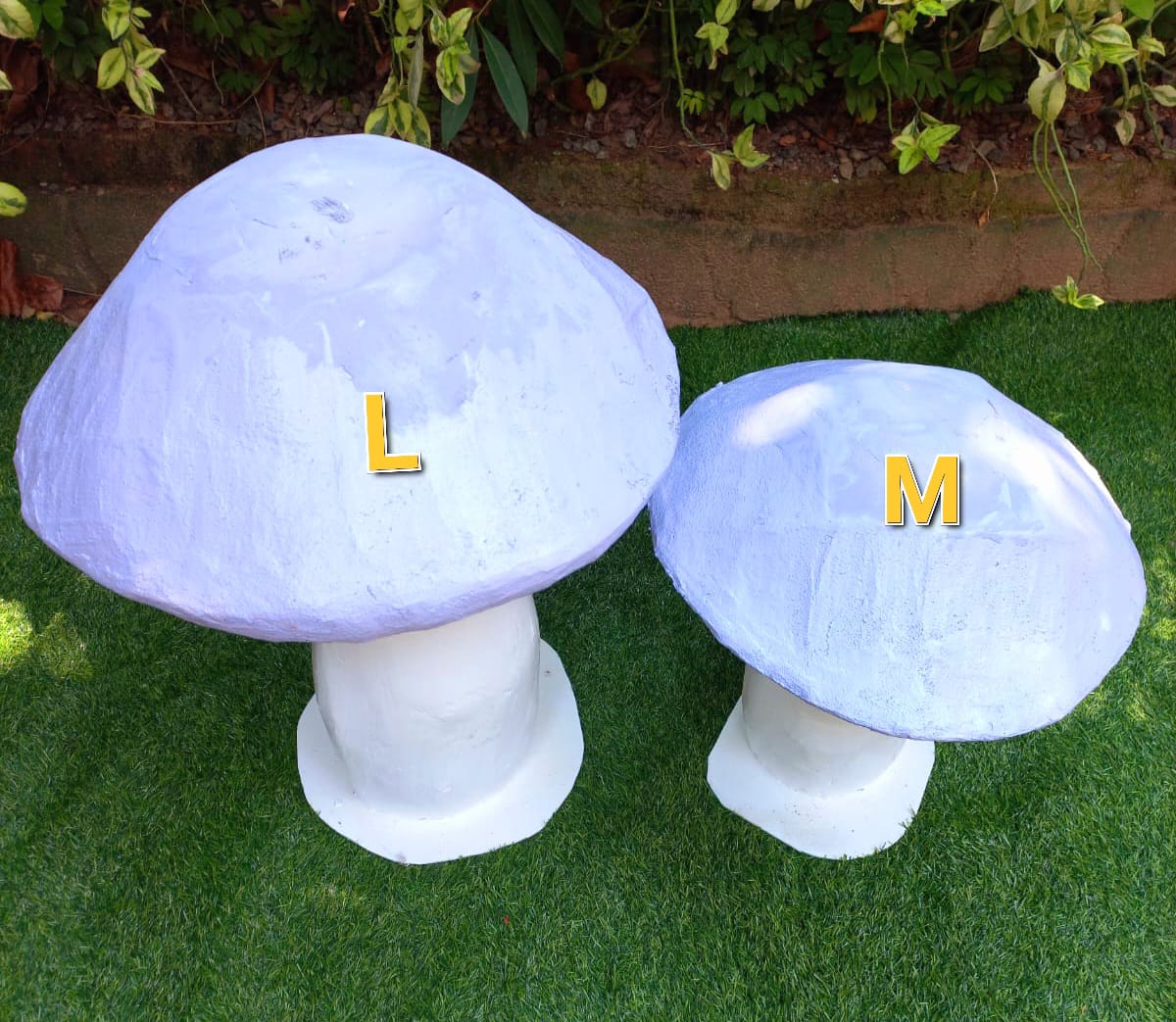 2Pcs Mushroom Purple Large & Medium