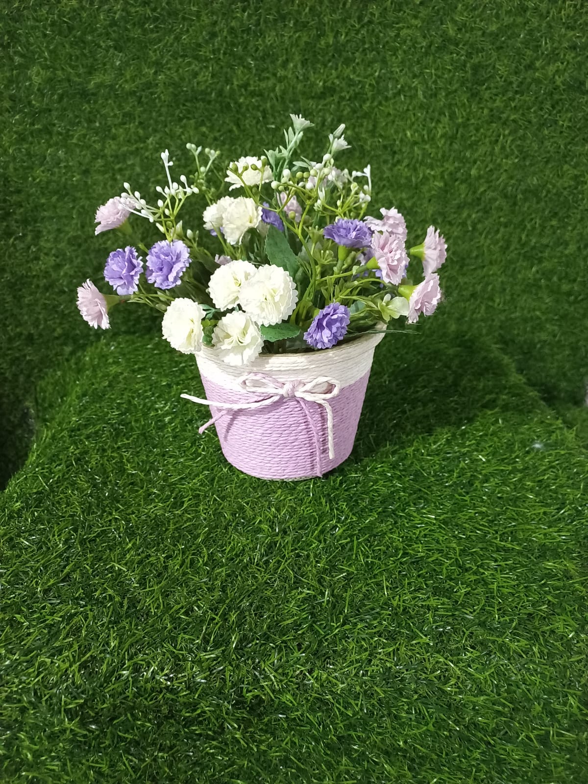 Purple Vase With Flowers