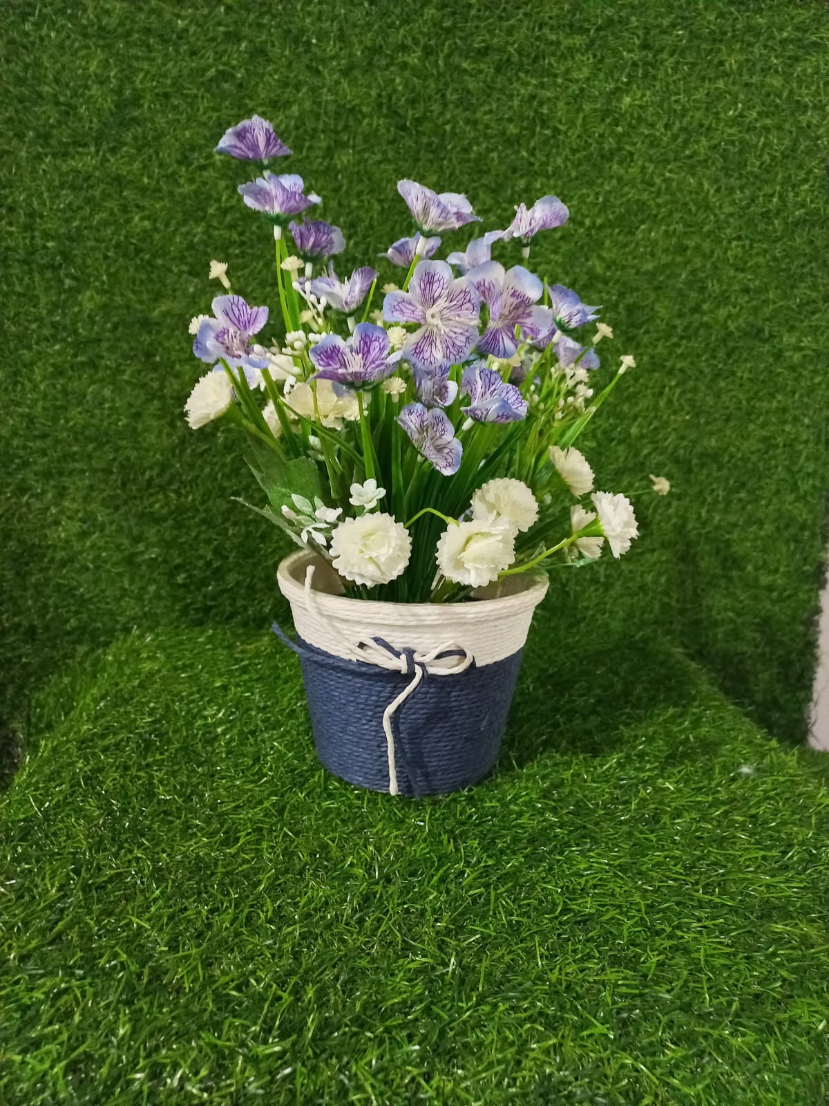 Blue Vase With Flowers