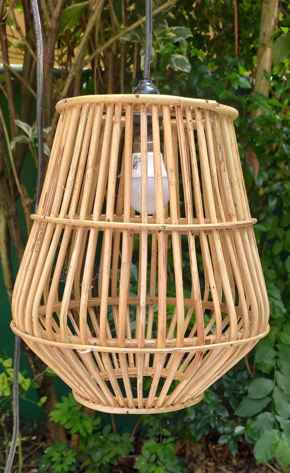 Rattan Shade With Bulb Design 1