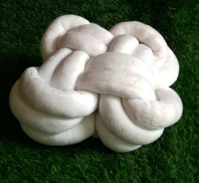 knot cushion white