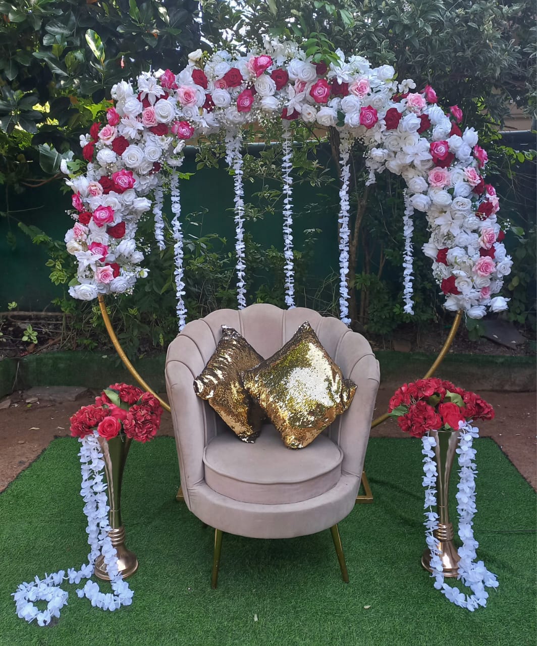 Engagement / White Rose / Pink Rose / Red Rose / Gold Theme SetUp 06